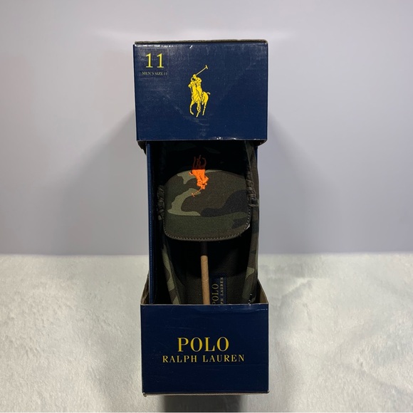 Polo Ralph Lauren Camouflage Men's Shoes Moccasins Slippers size 11 New - Picture 7 of 10